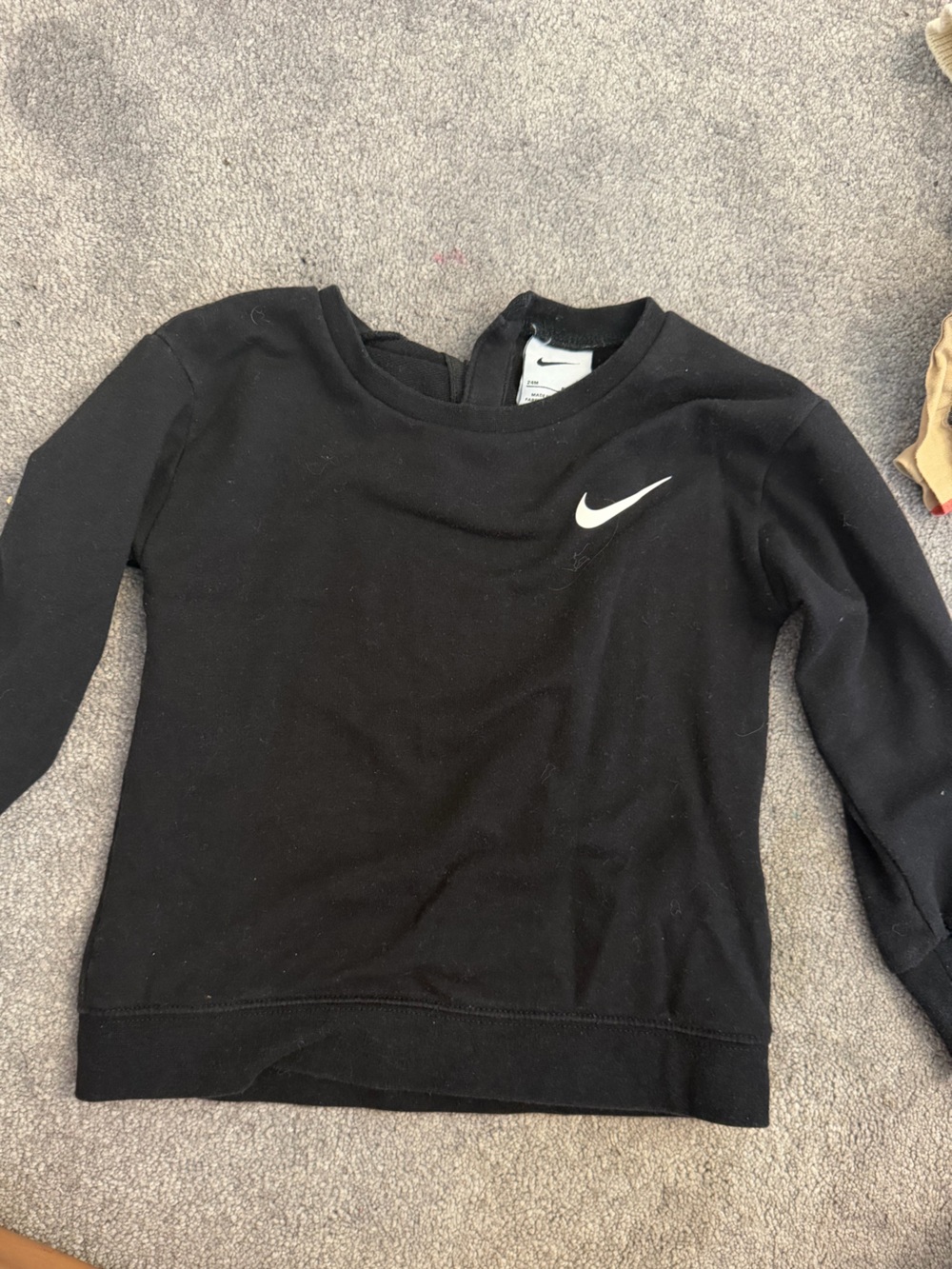 Nike Black Crewneck Sweatshirt with White Swoosh